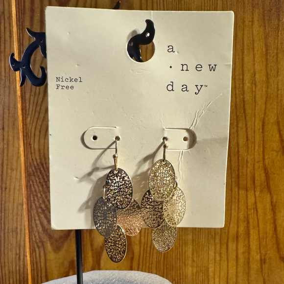 a new day Jewelry - A New Day Dangle Gold Tone Earrings